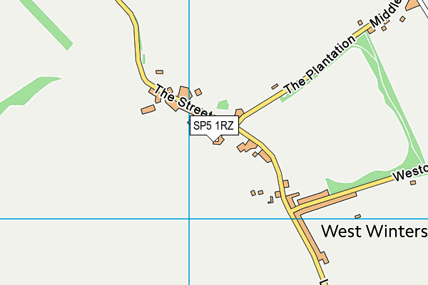 SP5 1RZ map - OS VectorMap District (Ordnance Survey)