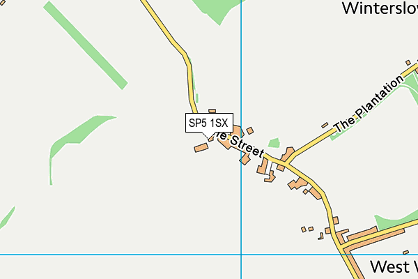 SP5 1SX map - OS VectorMap District (Ordnance Survey)