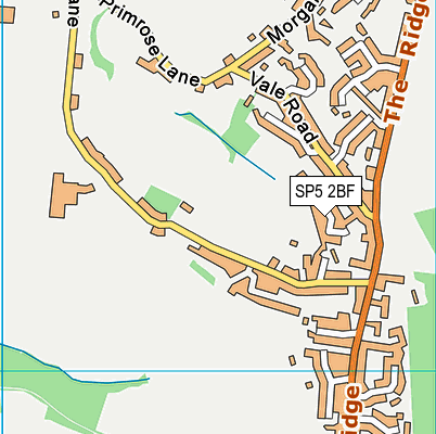 SP5 2BF map - OS VectorMap District (Ordnance Survey)