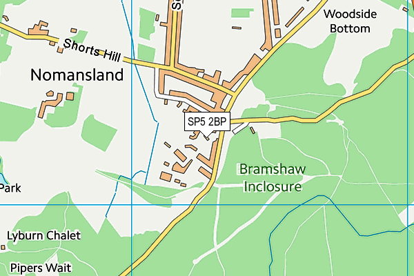 SP5 2BP map - OS VectorMap District (Ordnance Survey)