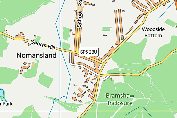 SP5 2BU map - OS VectorMap District (Ordnance Survey)