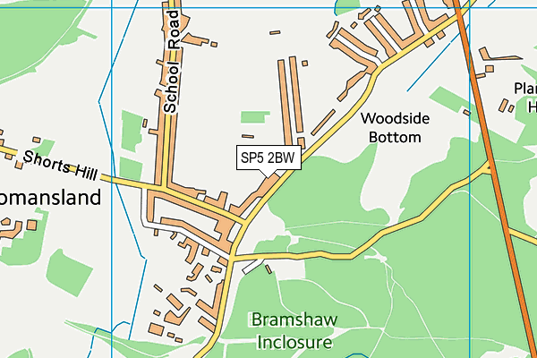 SP5 2BW map - OS VectorMap District (Ordnance Survey)