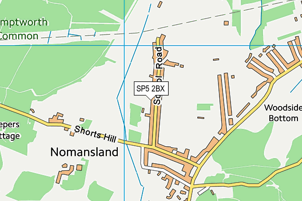 SP5 2BX map - OS VectorMap District (Ordnance Survey)