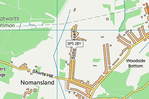 Nomansland Recreation Ground map (SP5 2BY) - OS VectorMap District (Ordnance Survey)