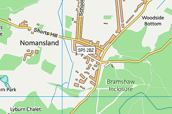 SP5 2BZ map - OS VectorMap District (Ordnance Survey)