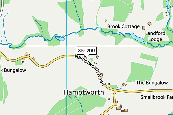 Hamptworth Golf And Country Club map (SP5 2DU) - OS VectorMap District (Ordnance Survey)