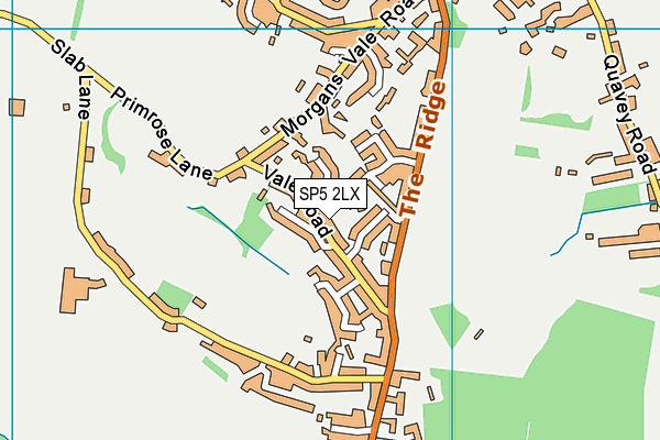 SP5 2LX map - OS VectorMap District (Ordnance Survey)