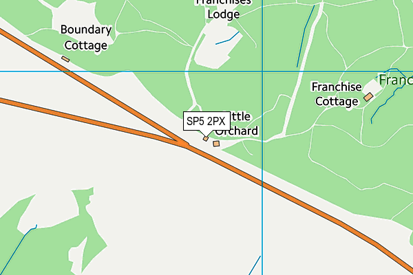 SP5 2PX map - OS VectorMap District (Ordnance Survey)