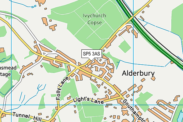 SP5 3AS map - OS VectorMap District (Ordnance Survey)