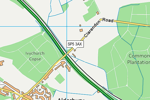 SP5 3AX map - OS VectorMap District (Ordnance Survey)