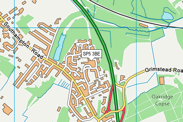 SP5 3BE map - OS VectorMap District (Ordnance Survey)