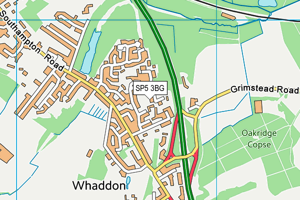 SP5 3BG map - OS VectorMap District (Ordnance Survey)