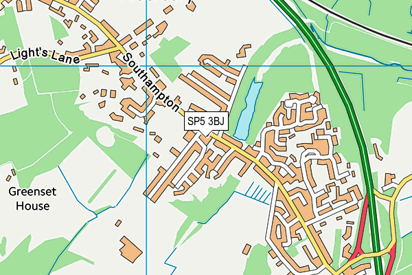 SP5 3BJ map - OS VectorMap District (Ordnance Survey)