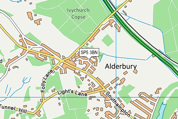 SP5 3BN map - OS VectorMap District (Ordnance Survey)