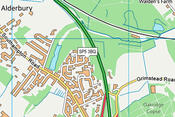 SP5 3BQ map - OS VectorMap District (Ordnance Survey)