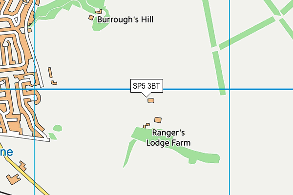 SP5 3BT map - OS VectorMap District (Ordnance Survey)