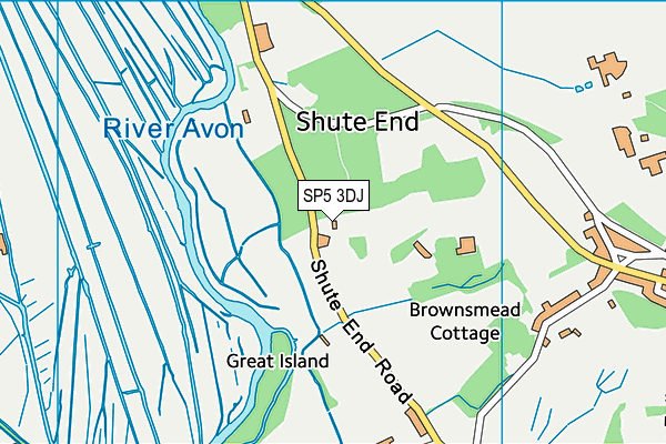 SP5 3DJ map - OS VectorMap District (Ordnance Survey)