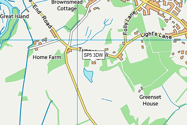 SP5 3DW map - OS VectorMap District (Ordnance Survey)