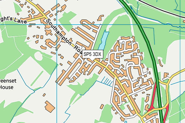 SP5 3DX map - OS VectorMap District (Ordnance Survey)
