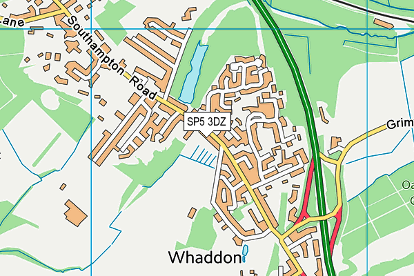 SP5 3DZ map - OS VectorMap District (Ordnance Survey)