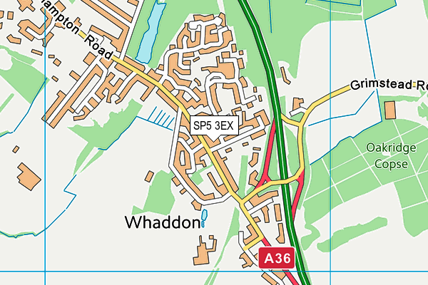 SP5 3EX map - OS VectorMap District (Ordnance Survey)