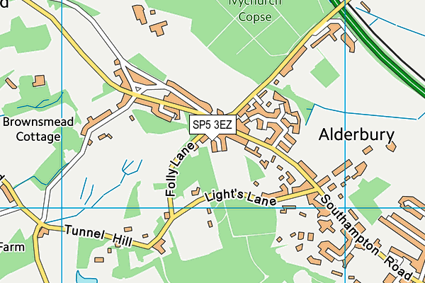 SP5 3EZ map - OS VectorMap District (Ordnance Survey)