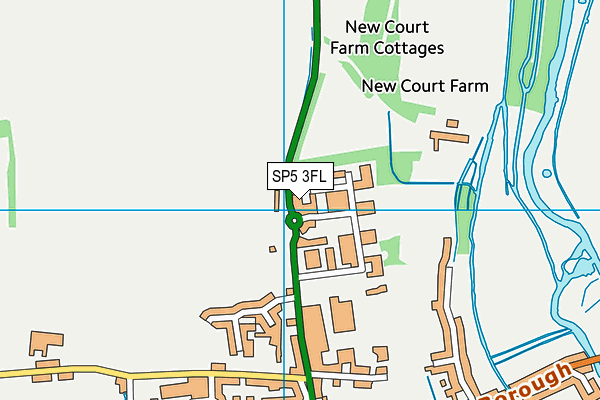 SP5 3FL map - OS VectorMap District (Ordnance Survey)