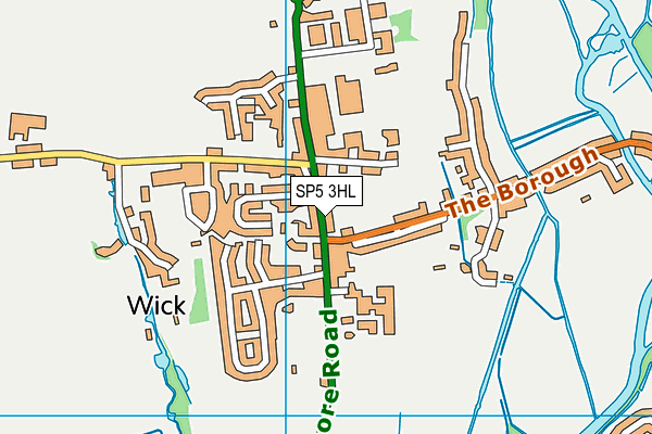 SP5 3HL map - OS VectorMap District (Ordnance Survey)