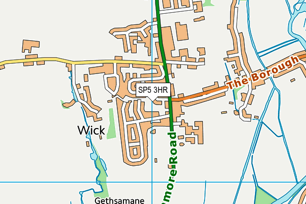 SP5 3HR map - OS VectorMap District (Ordnance Survey)