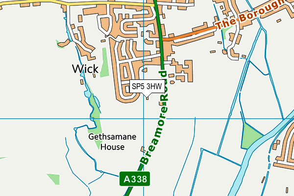 SP5 3HW map - OS VectorMap District (Ordnance Survey)