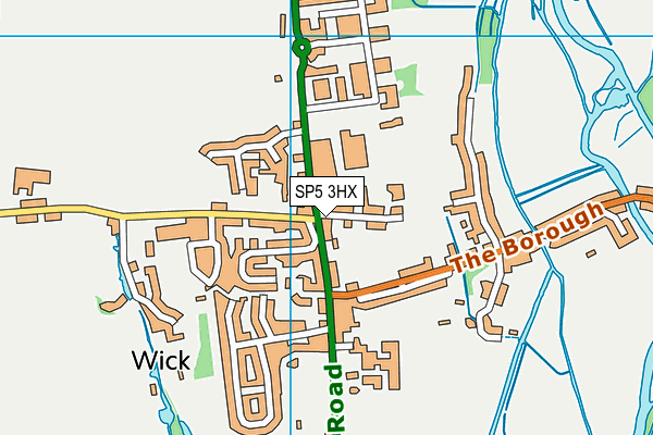 SP5 3HX map - OS VectorMap District (Ordnance Survey)