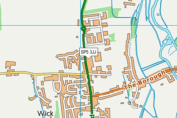 SP5 3JJ map - OS VectorMap District (Ordnance Survey)