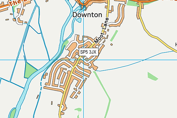 SP5 3JX map - OS VectorMap District (Ordnance Survey)
