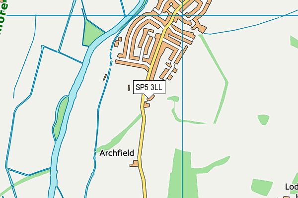 SP5 3LL map - OS VectorMap District (Ordnance Survey)