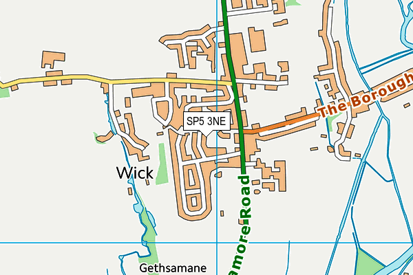 SP5 3NE map - OS VectorMap District (Ordnance Survey)