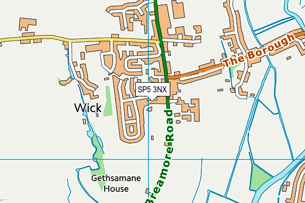 SP5 3NX map - OS VectorMap District (Ordnance Survey)