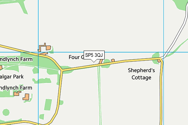SP5 3QJ map - OS VectorMap District (Ordnance Survey)