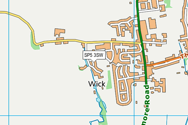 SP5 3SW map - OS VectorMap District (Ordnance Survey)