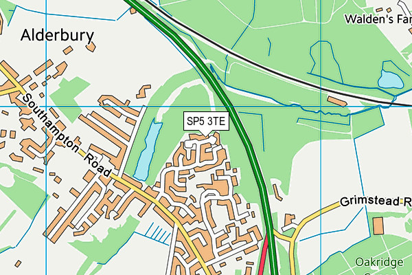 SP5 3TE map - OS VectorMap District (Ordnance Survey)