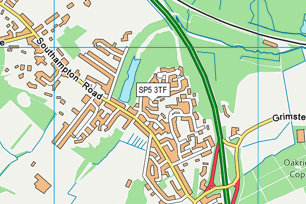 SP5 3TF map - OS VectorMap District (Ordnance Survey)