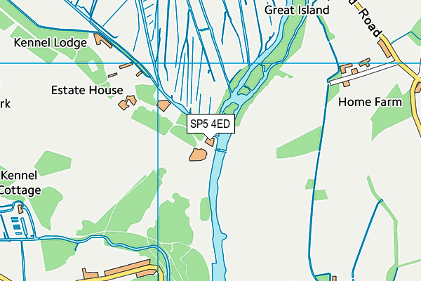 SP5 4ED map - OS VectorMap District (Ordnance Survey)