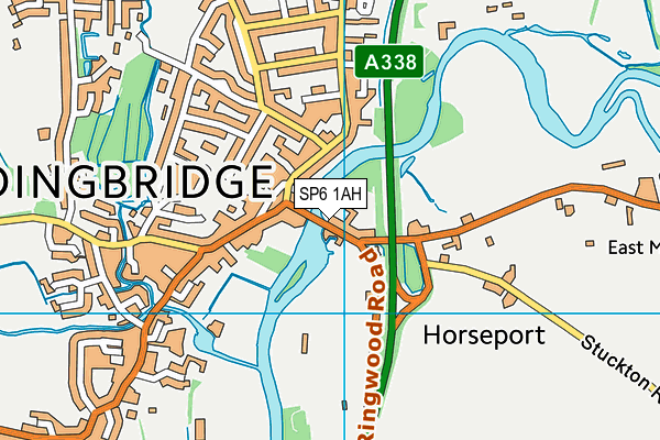 SP6 1AH map - OS VectorMap District (Ordnance Survey)