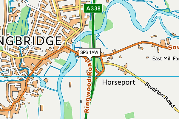 SP6 1AW map - OS VectorMap District (Ordnance Survey)