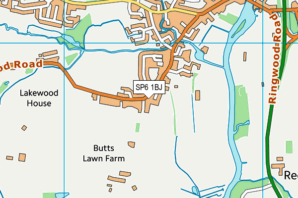 SP6 1BJ map - OS VectorMap District (Ordnance Survey)
