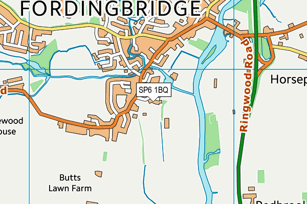 SP6 1BQ map - OS VectorMap District (Ordnance Survey)