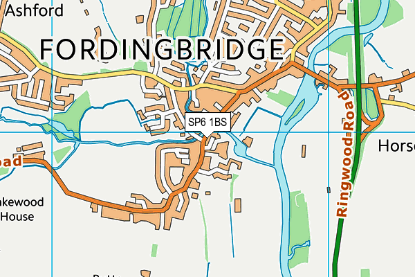 SP6 1BS map - OS VectorMap District (Ordnance Survey)