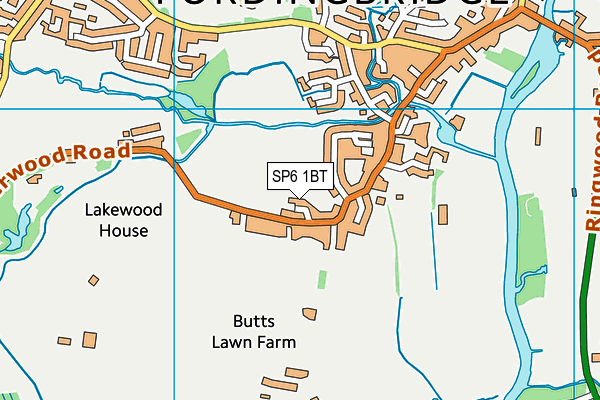 SP6 1BT map - OS VectorMap District (Ordnance Survey)