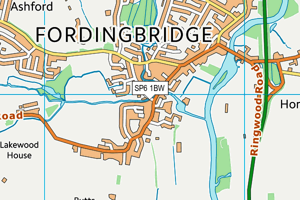 SP6 1BW map - OS VectorMap District (Ordnance Survey)