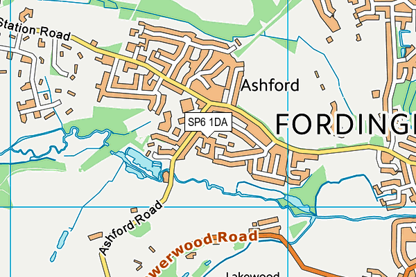 SP6 1DA map - OS VectorMap District (Ordnance Survey)