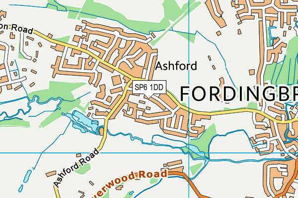 SP6 1DD map - OS VectorMap District (Ordnance Survey)